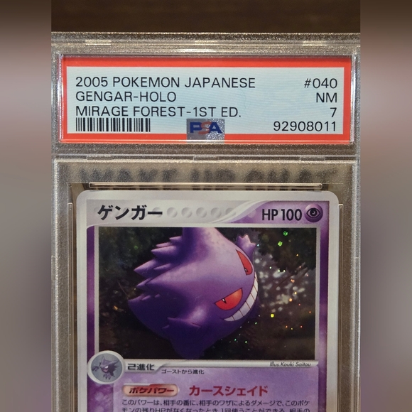 Pokemon Card Gengar PSA Graded Pokemon Card Gengar PSA Graded